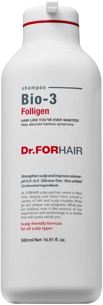 Dr.FORHAIR Bio-3 Folligen Biotin Shampoo (16.9 oz) Hair Regrowth Strengthen Scalp and Improve Vol... | Amazon (US)