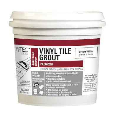 TEC Skill Set Bright White Vinyl Tile Grout 32-oz White Acrylic Premix Grout | Lowe's