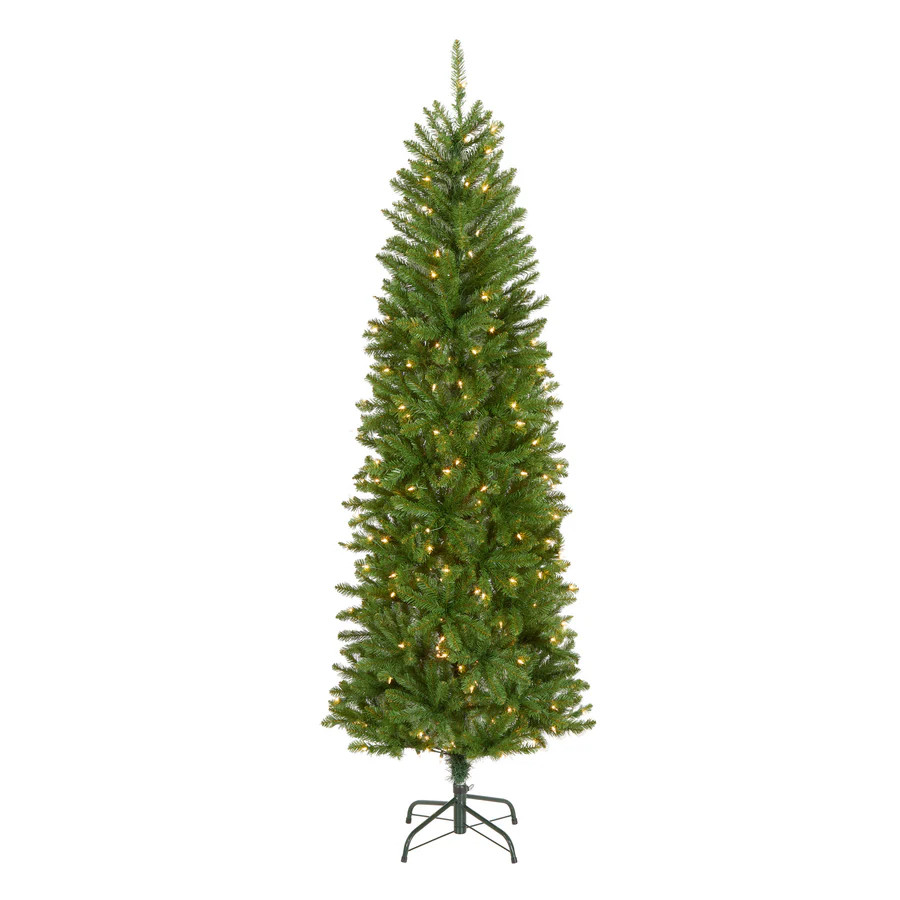 6.5 ft. Pre-Lit Kingswood Fir Pencil Tree with Clear Lights | National Tree Company