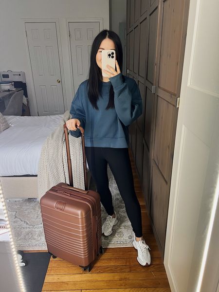 Teal sweatshirt (S)
Black leggings (S)
Brown suitcase
Beis carryon suitcase
New Balance 327 sneakers (TTS)
Travel outfit
Athleisure outfit
Abercrombie outfit
Abercrombie YPB

#LTKSpringSale #LTKtravel #LTKsalealert