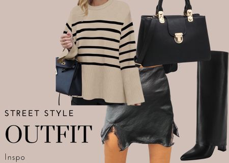 I’m loving the trend of wearing slip skirts under oversized sweaters for a feminine touch 
Here’s my take on the trend while incorporating another trend of the fold-over tall boots 

#LTKshoecrush #LTKstyletip #LTKitbag