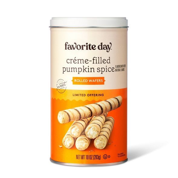 Pumpkin Spice Creme -Filled Rolled Wafers - 10oz - Favorite Day&#8482; | Target