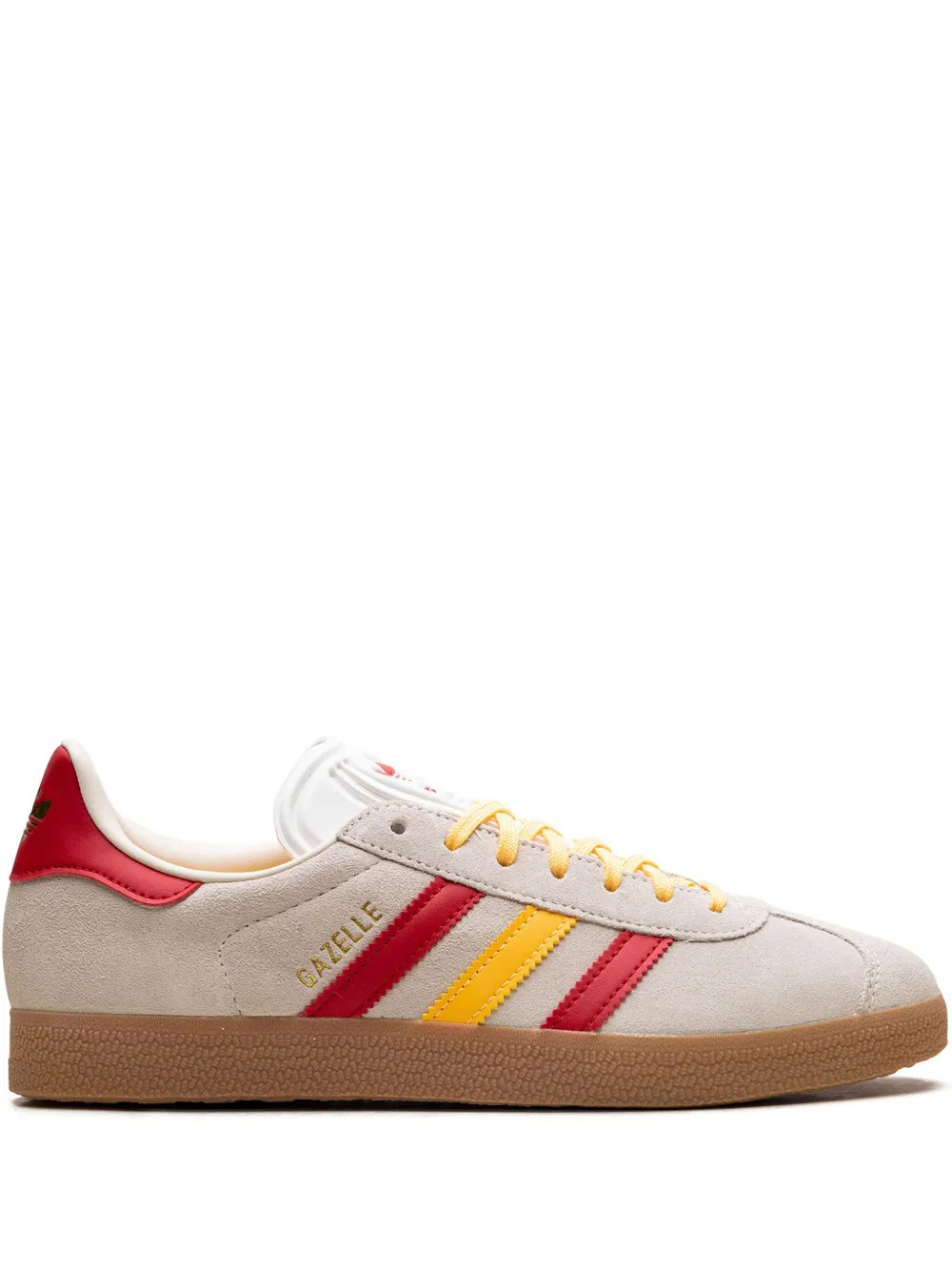 Adidas Gazelle "White/Spark/Scarlet" Sneakers | Neutrals | FARFETCH ID | Farfetch Global