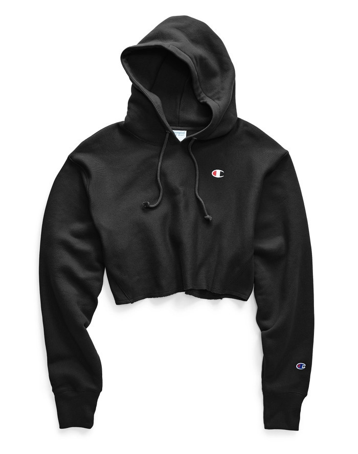 Reverse Weave  Cut-Off Cropped Hoodie, C Logo | ChampionUSA.com (Hanesbrands Inc.)