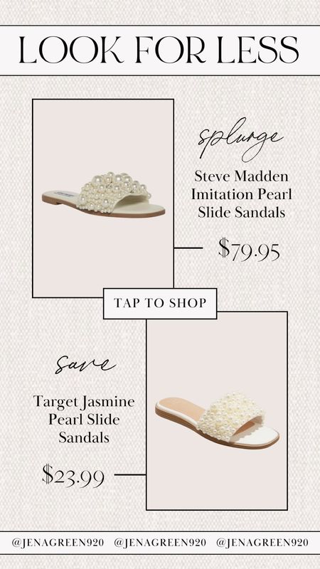 Steve Madden Look for Less | Pearl Sandals | Target Sandals 

#LTKfindsunder50 #LTKshoecrush #LTKstyletip