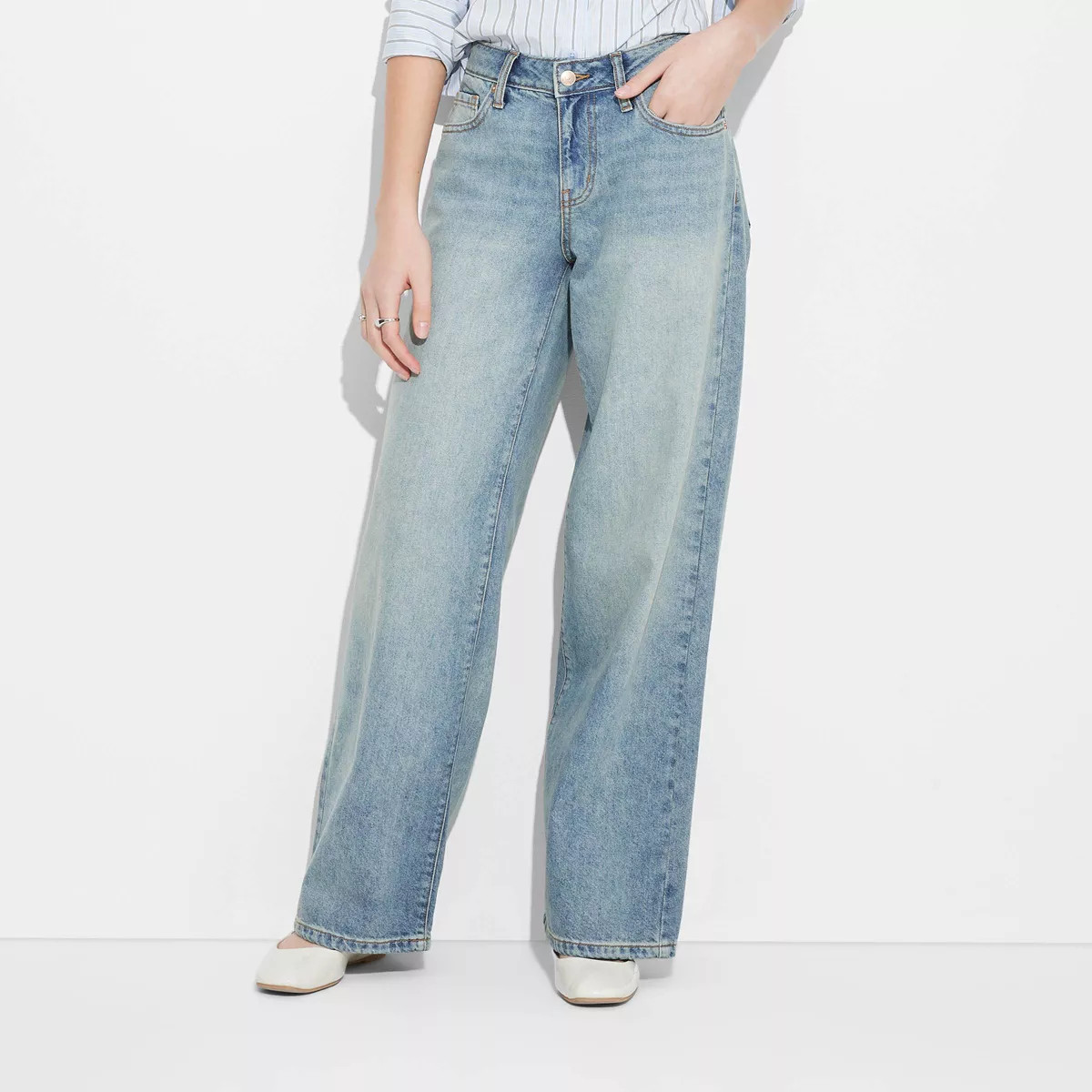 Women's Low-Rise Wide Leg Baggy Jeans - Wild Fable™ | Target
