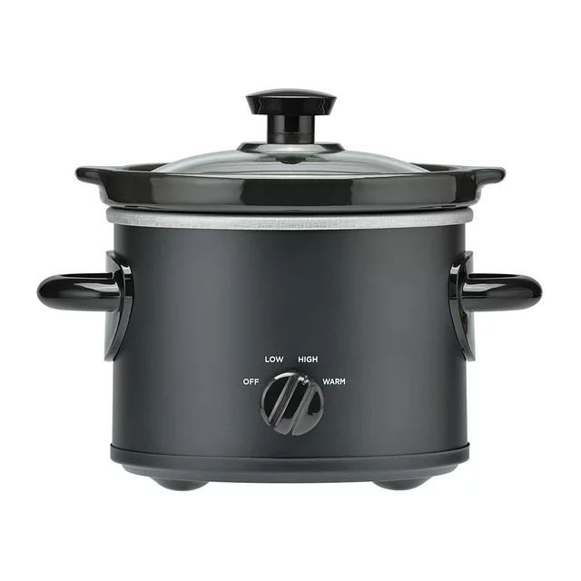 Mainstays 2 QT Slow Cooker, Matte Black Finish, Removeable Stoneware Pot, Model MS54100112165B | Walmart (US)