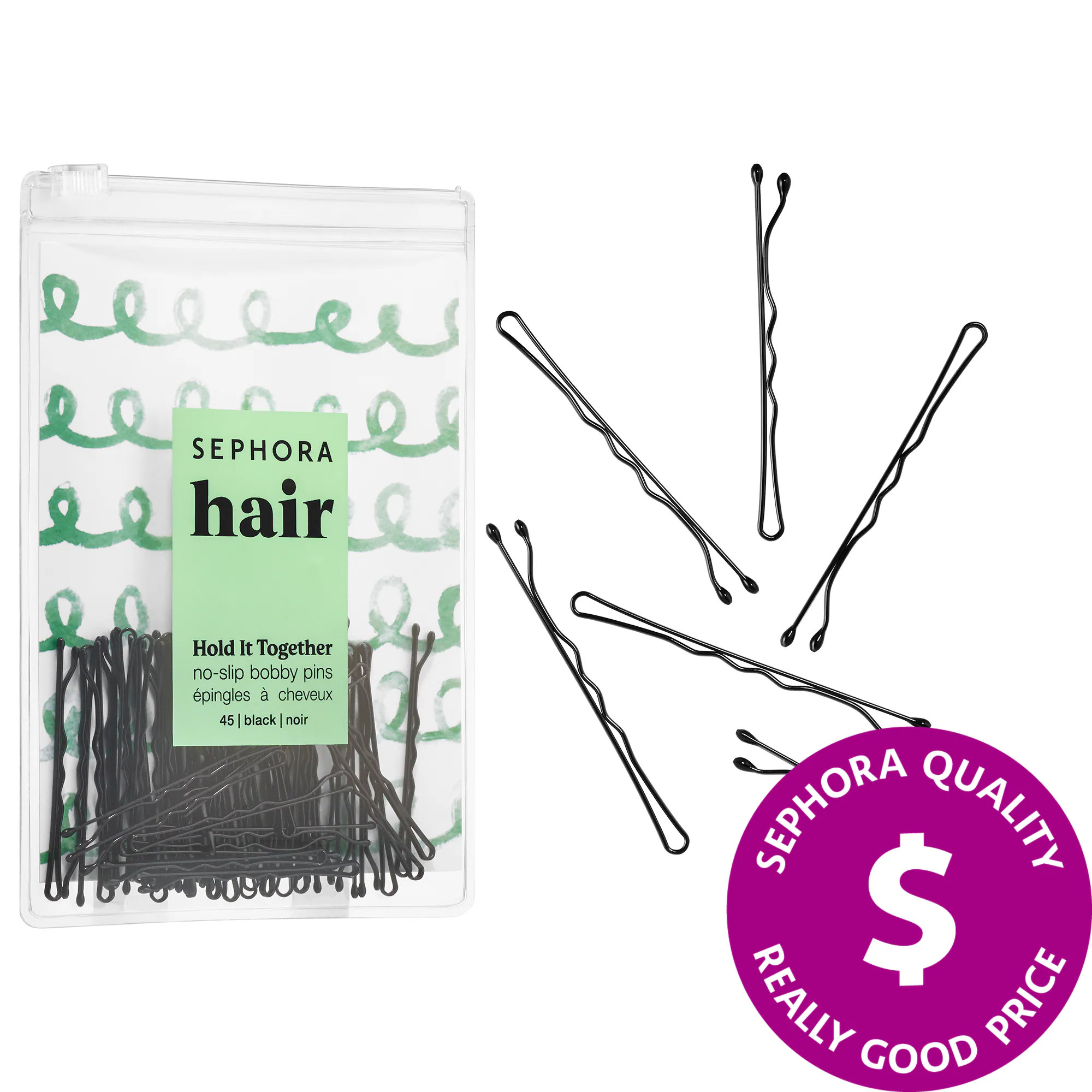 SEPHORA COLLECTION Hold It Together: No-Slip Bobby Pins Black | Sephora (US)