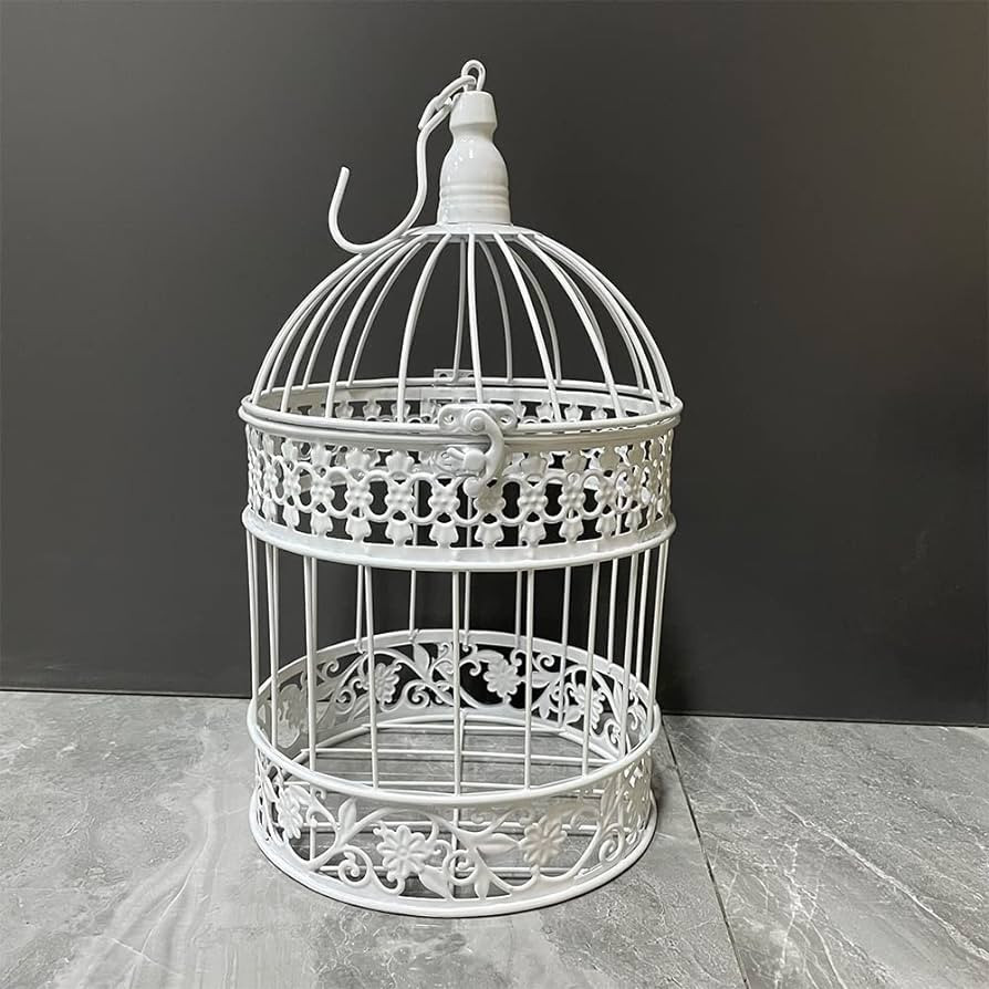 Round Birdcages Vintage Decorative Iron Bird cage Wedding Decor Flower cage Decor Props Hanging F... | Amazon (US)
