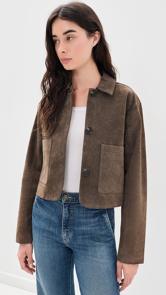 Black Coffee Suede Jacket | Shopbop