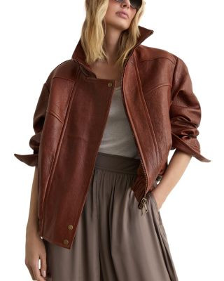Reiss Petra Oversized Leather Jacket | Bloomingdale's (US)