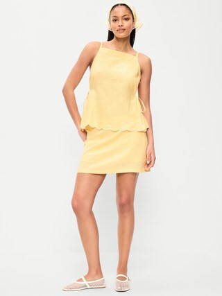 Linen-Blend Micro Skort | Old Navy (US)