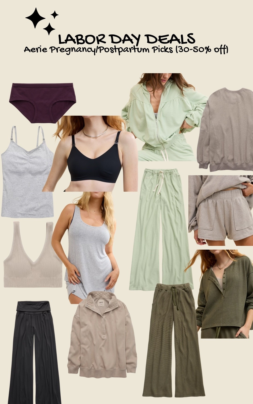 Labor Day Aerie picks I love for pregnant and postpartum gals! 30-50% off everything (extra 10% off in AE app code OMG10) 

#LTKFindsUnder50 #LTKSaleAlert #LTKBump