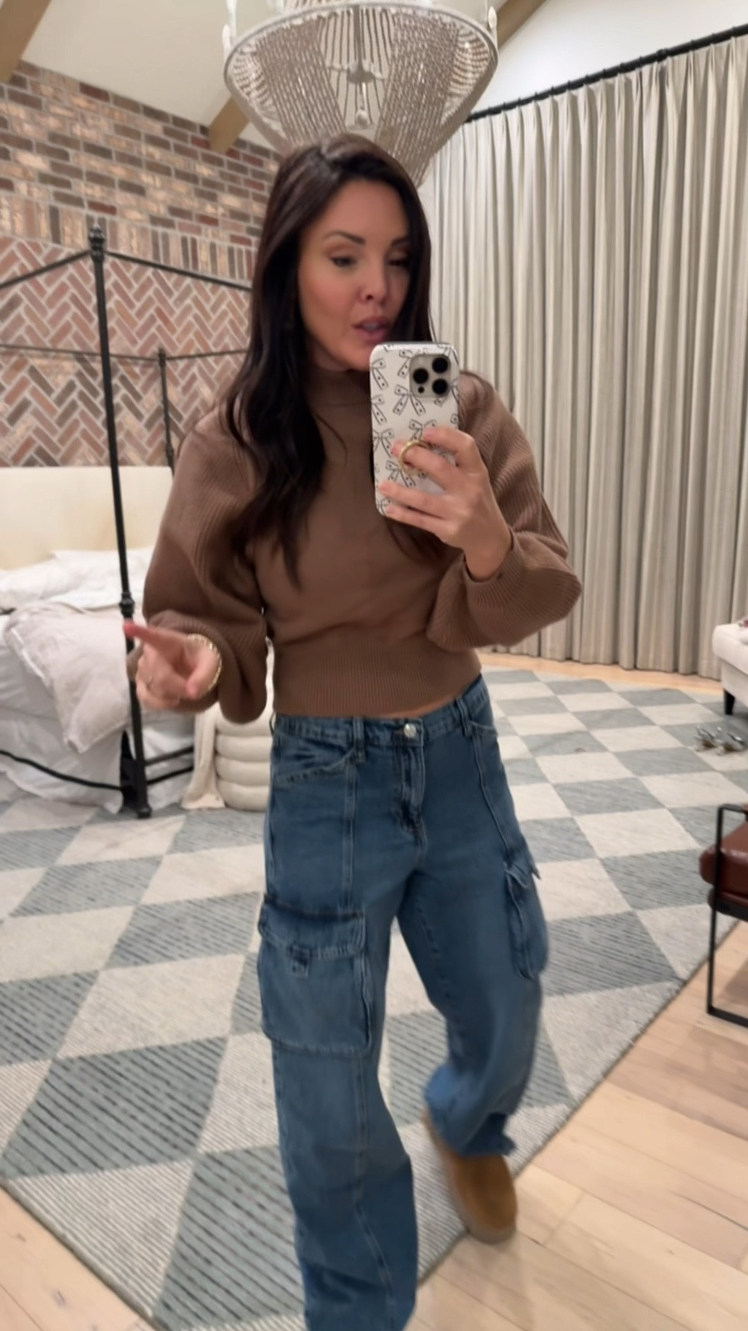 These cargo elastic waist band (in the back) jeans are selling out fast! Currently on sale for only $24! Size down cause they run big. I’m normally a 4 - wearing size 2 here and still plenty baggy!

I’ve linked my top 4 affordable sweaters here too! Good quality and fit tts. All come in multiple colors

Platform Ugg look alikes  - so comfy 

#LTKGiftGuide #LTKFindsUnder50 #LTKSaleAlert