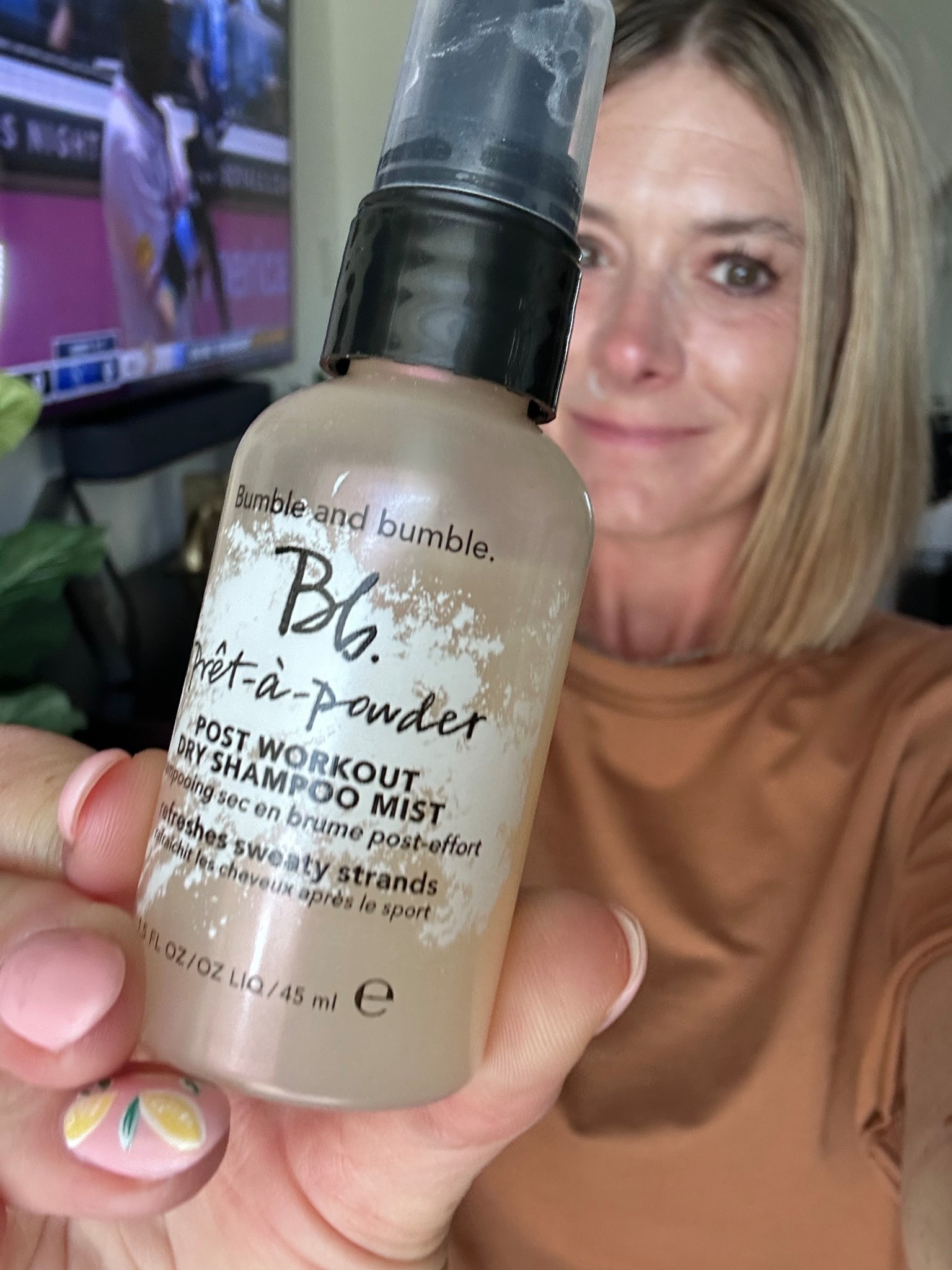 Workout, spray, blowdry, go