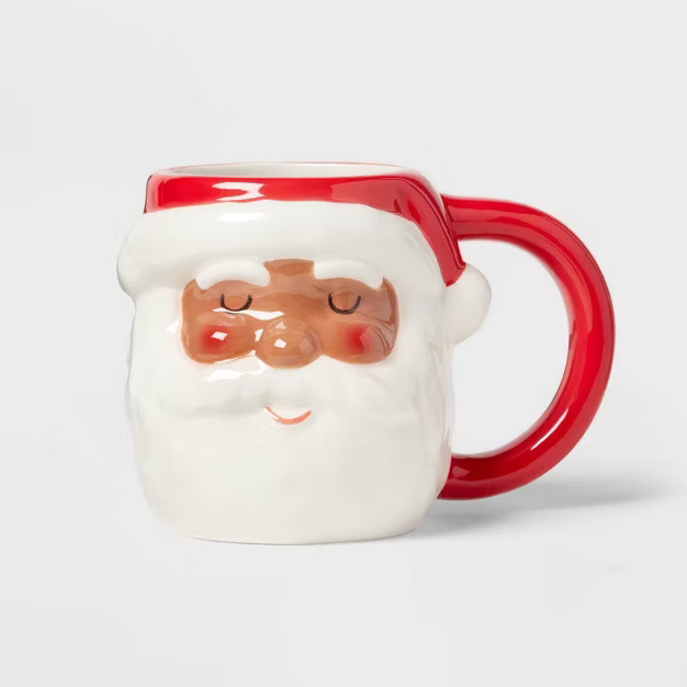 16oz Stoneware Figural Santa Mug - Wondershop™ | Target
