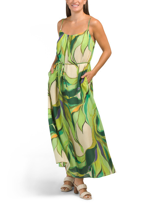 Sleeveless Abstract Print Maxi Dress | TJ Maxx