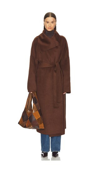 Camila Coelho Mirta Coat in Brown. - size S | Revolve Clothing (Global)