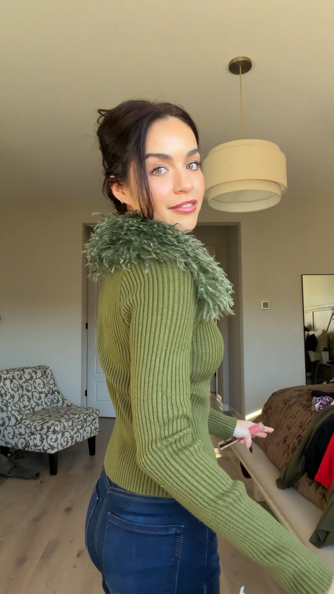 Faux fur cardigan 
Faux fur trim top 

#LTKSeasonal #LTKHoliday #LTKStyleTip