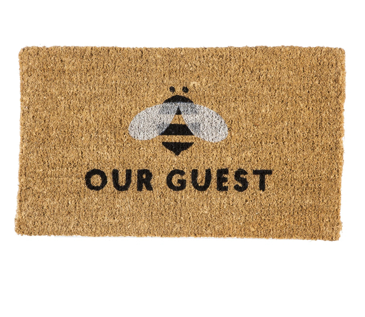 Alderman Bee Our Guest 30 x 18 Outdoor Welcome Door Mat | Wayfair North America