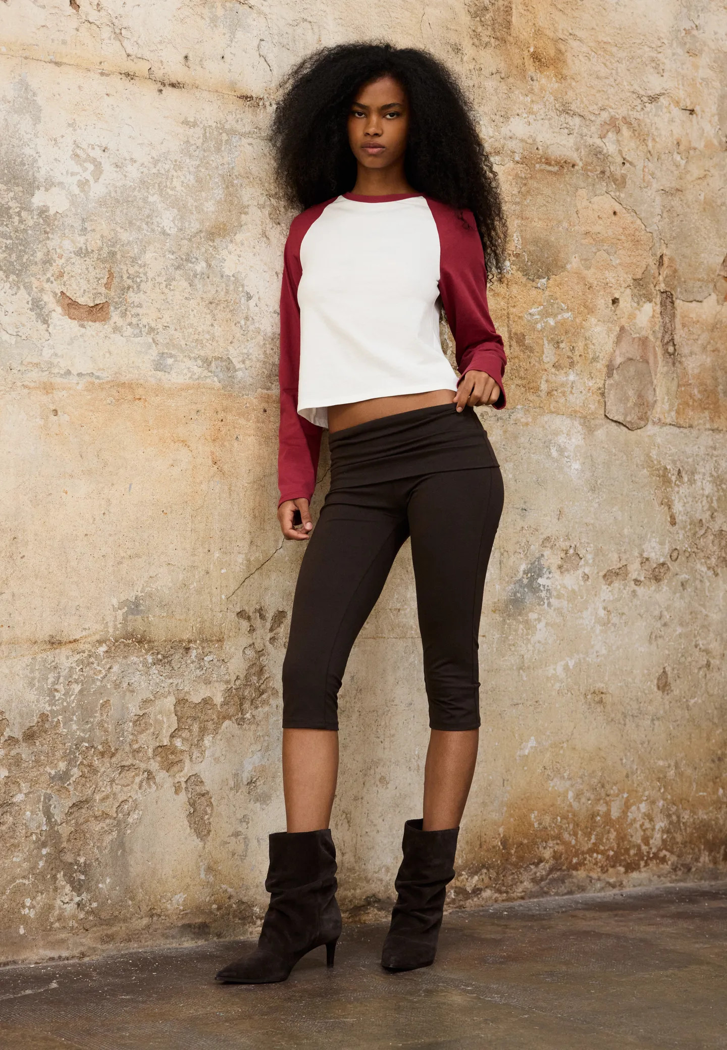 T-shirt manches longues style baseball - Mode femme | Stradivarius France | Stradivarius (FR)