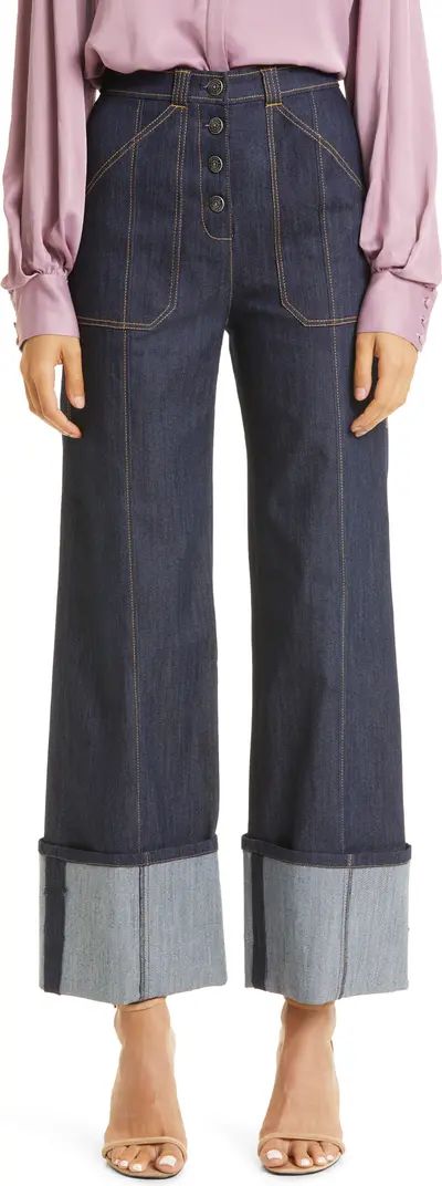 Benji Topstitch Cuff Jeans | Nordstrom