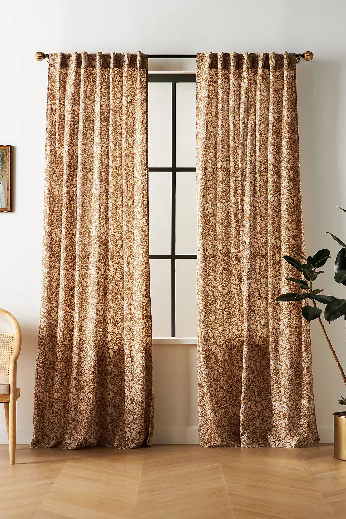 Hyacinth Semi-Sheer Printed Curtain | Anthropologie (US)