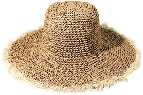 Sun Hats Women Straw Hats Wide Brim Summer Beach Hats Foldable Fringed Floppy Fedora Hats Summer ... | Amazon (US)