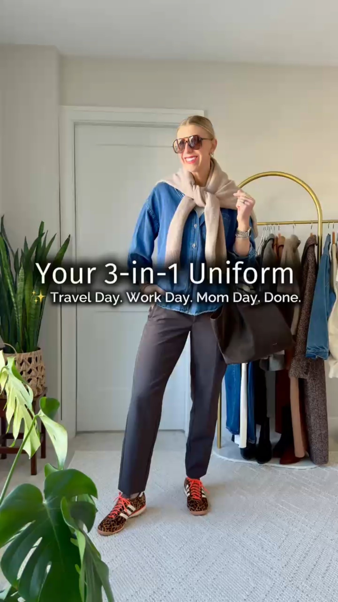 The Only Pant You’ll Pack (Or Wear on Repeat)
✈️ Travel Day → 💼 Workday → 🧃 Mom Day
This is the do-it-all pant I keep reaching for—and trust me, it delivers.

👉 Looks like a tailored trouser
👉 Feels like your favorite sweatpant
👉 Fabric is featherlight, stretchy, and wrinkle-resistant

Wore this exact look for a travel day that started in 40° and ended in 75°—just peeled off layers, swapped my shoes, and kept going. From gate to dinner, no outfit change needed.

🔁 Style it 3 ways:
• ✈️ Travel: Sneakers + chambray shirt + cashmere sweater (doubles as your in-flight wrap or pillow)
• 💼 Workwear: Add ballet flats or a sleek boot + structured blazer
• 🧃 Weekend: Pair with a graphic tee + slides for on-the-go mom life

🧳 This pant does everything but overcomplicate your morning.

💬 Everything’s linked below—including my go-to layering pieces and statement sneaker. Tap to shop and save for your next trip or Monday meeting.

*these Athleta pants are 25%off! I am 510 for height reference wearing my shoe size 6 in the tall length. These pants come in several amazing colors. I recommend either black or navy as the most versatile color to wear a pair with what’s in your closet
(My color is no longer available) 

#LTKootd #LTKOver40 #LTKmomlife