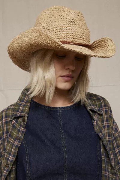 Millie Woven Raffia Cowboy Hat | Urban Outfitters (US and RoW)