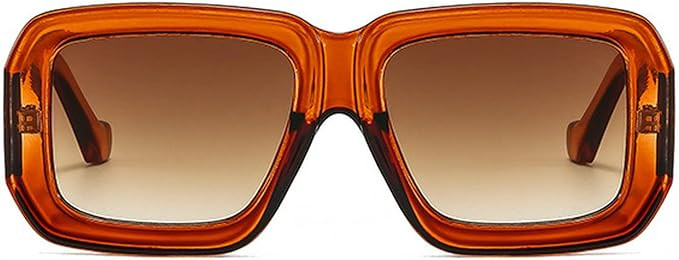 Square Sunglasses For Women Men Trendy Fashion Rectangle Sunglasses Uv Protection Retro Vintage W... | Amazon (US)