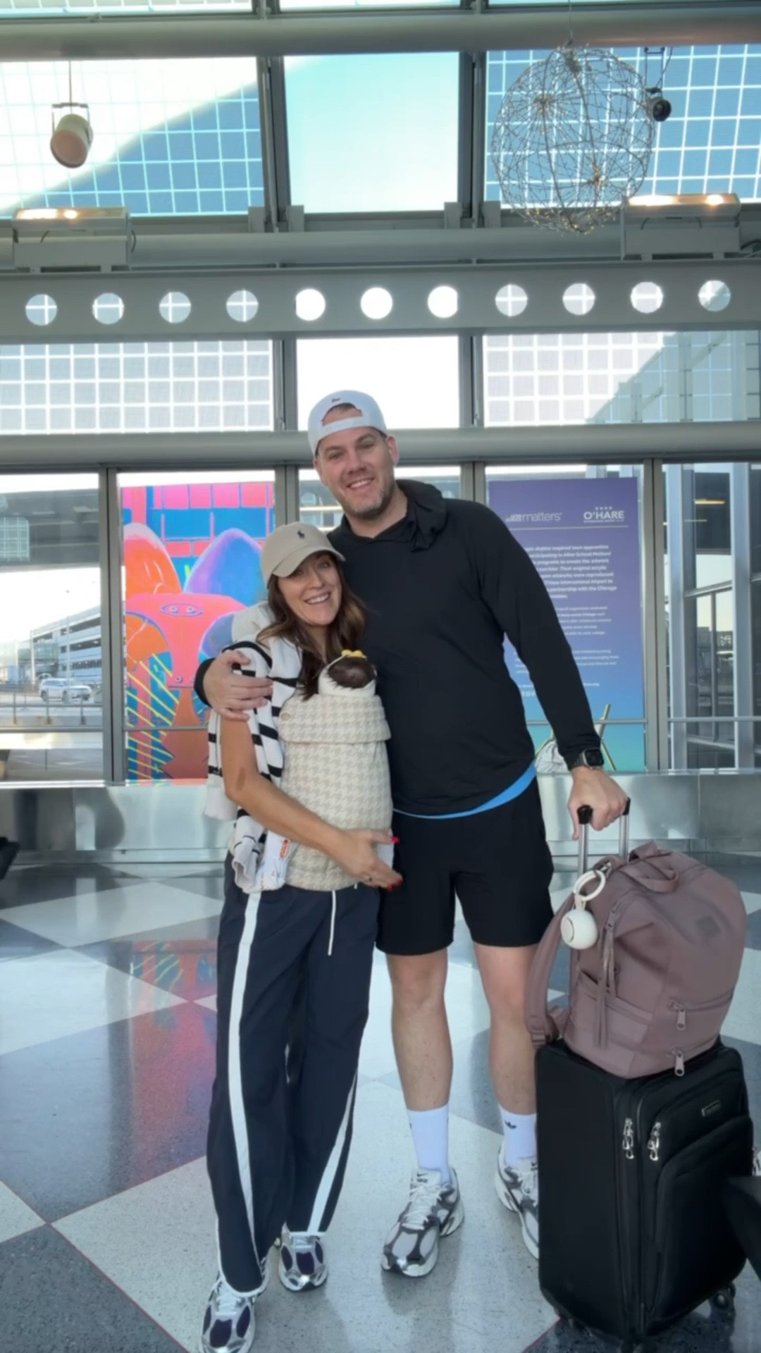 Family airport OOTDs! My outfit fits true to size. Linking our fav luggage and baby carrier we use the most from MABE - use code CHIC10 for 10% off

#LTKBaby #LTKTravel #LTKMens