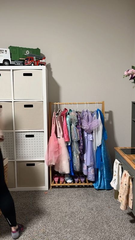 A better solution for organizing and storing dress up clothes. Could also work for baby clothes. Perfect for a playroom clothing rack  

#LTKbaby #LTKkids #LTKhome