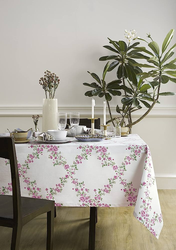 Solino Home Printed Cotton Tablecloth – 100% Cotton 60 x 120 Inch Tablecloth for Spring, Easter... | Amazon (US)