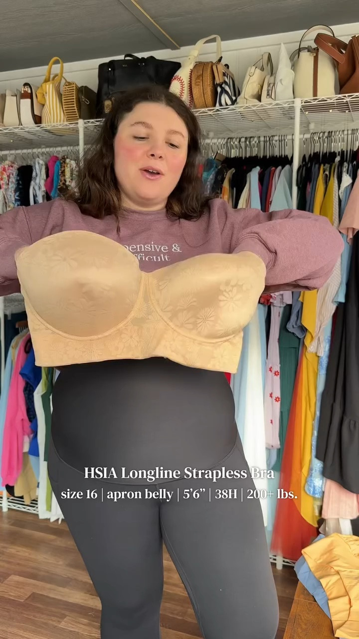 Pretty much the only strapless bra I’ve been wearing during pregnancy! ✨ #hsiabra #straplessbra #plussizebra #tiktokshopcreatorpicks #tiktokshopmothersday