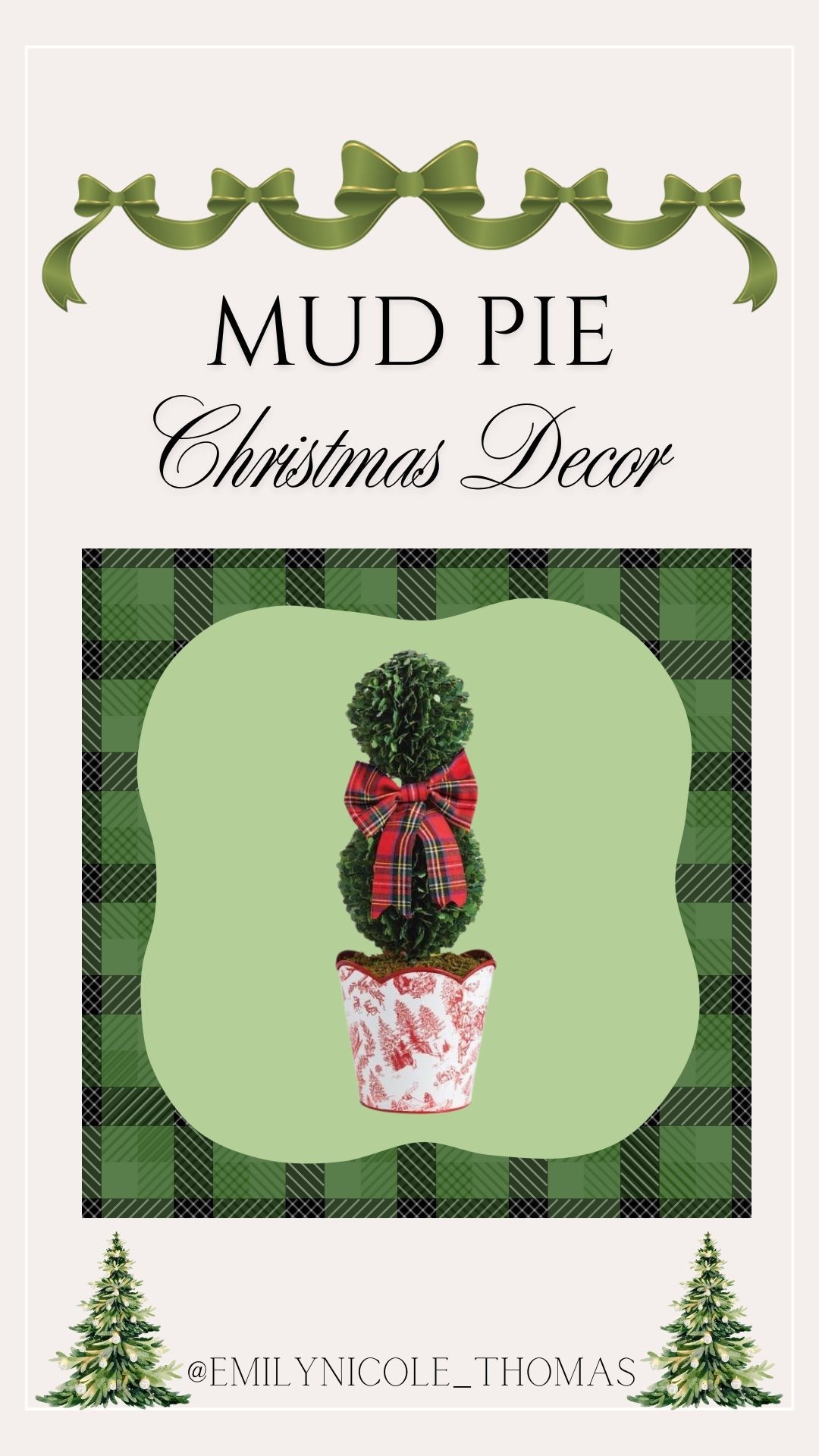 Christmas Topiary 🌳

Mud Pie, Christmas decor, holiday decor, topiary’s, boxwood tree, faux plants, plant decor

#LTKHome #LTKHoliday #LTKSeasonal