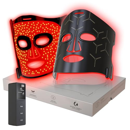 Infrared Red Light Therapy Mask: High Energy Skincare Device for Glowing Skin – Ultra-Thin 1.8mm 4.6oz, 830nm 633nm 590nm, Cordless Red Light Therapy for Face Luxury Gift - Generation II updated | Amazon (US)
