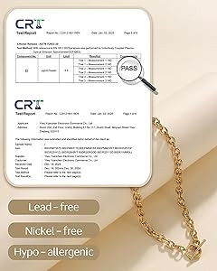 TEN MIRO Collar de oro grueso de 18 quilates para mujer, a prueba de sudor, no se deslustra, cade... | Amazon (US)