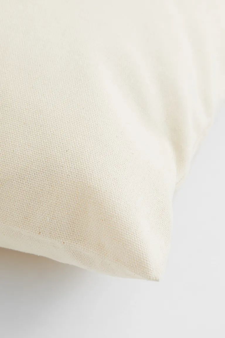 Cotton Canvas Cushion Cover - White - Home All | H&M US | H&M (US + CA)