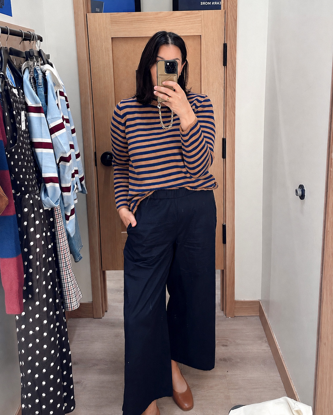 On sale this weekend at J.Crew Factory! 50% off with an additional 20% off, orders over $125 (code: FALLFORIT)

I'm in the large of the cotton sweater! I've linked a similar sweater that's on sale, too! 

I'm also in the large of the @quince poplin pants, such a nice find!  

 