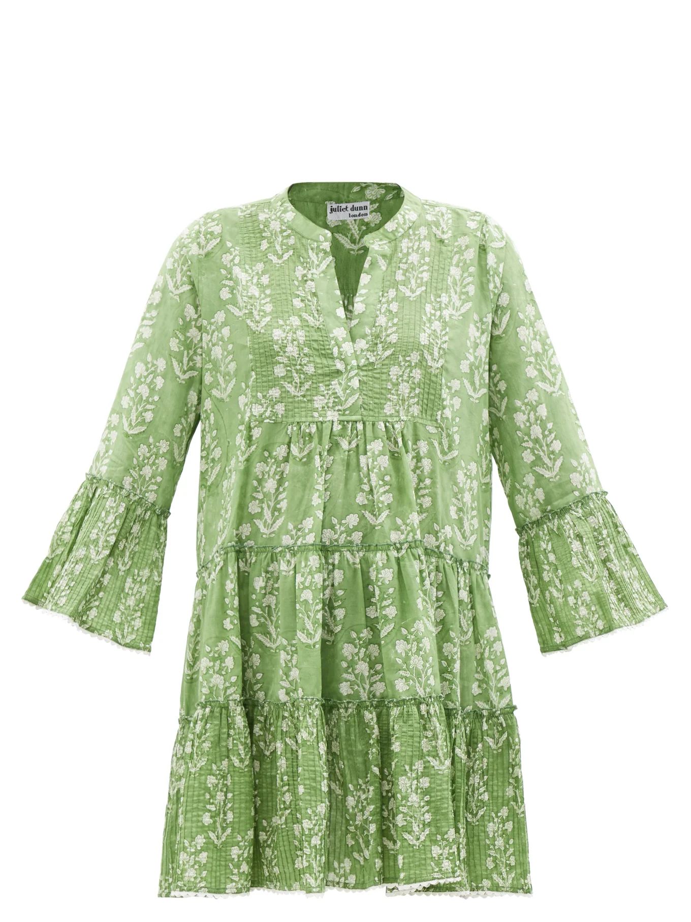 V-neck floral-print cotton-voile dress | Juliet Dunn | Matches (US)