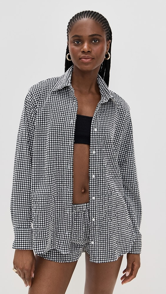 Hunza G Gingham Shirt | Shopbop | Shopbop