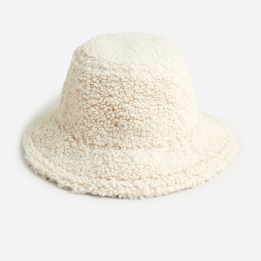 Shearling bucket hat | J. Crew US
