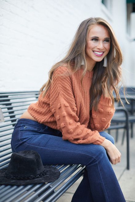 Create Your Own Beauty Sweater Rust | The Pink Lily Boutique