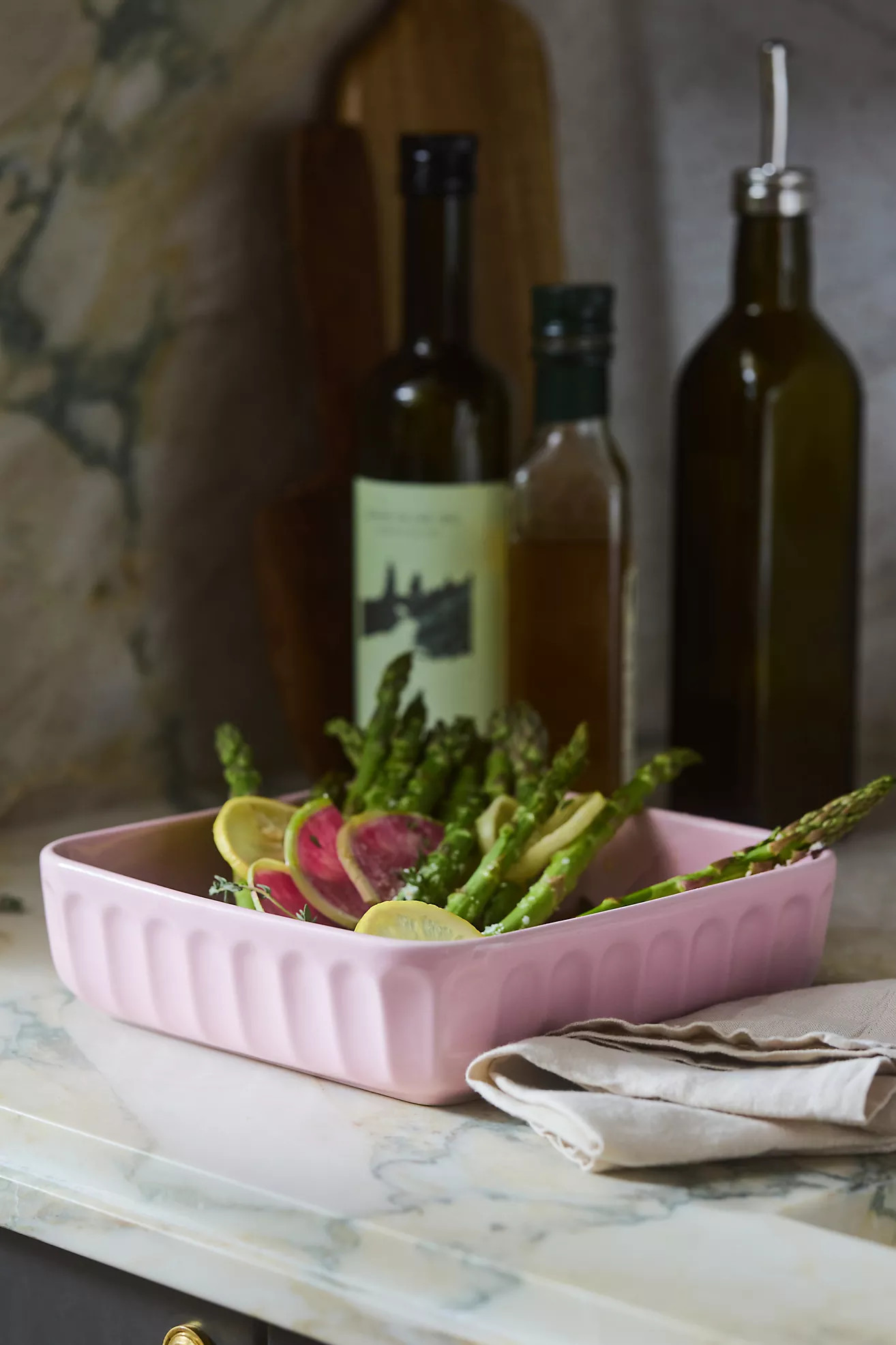 Amelie Latte Portuguese Stoneware Square Baking Dish | Anthropologie (US)