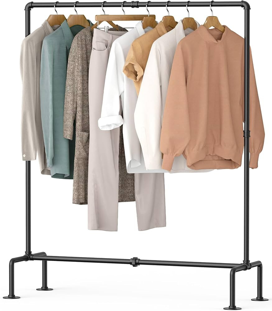 OROPY Industrial Pipe Clothing Rack Free Standing, Heavy Duty Detachable Clothes Rack with 4 Stab... | Amazon (US)
