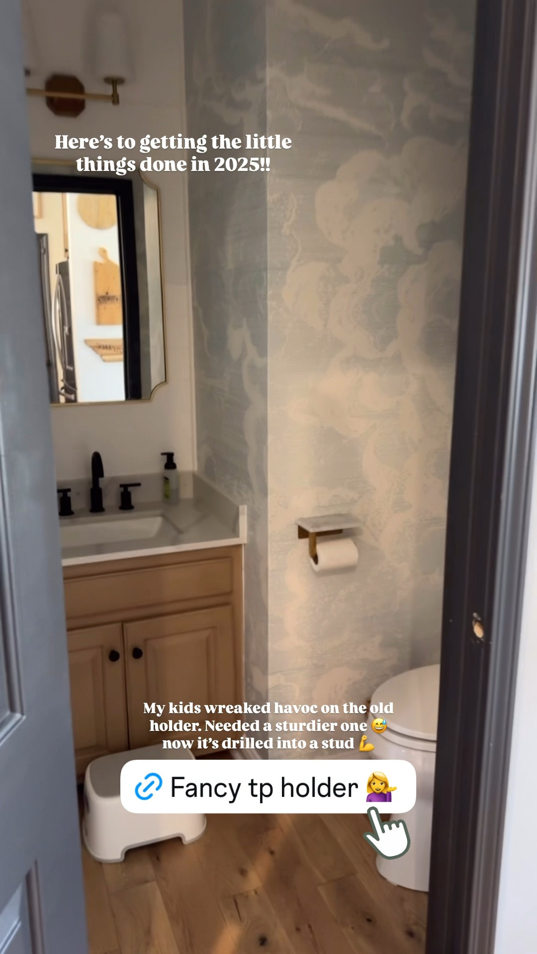 Toilet paper holder with phone shelf!! 

#LTKHome #LTKWatchNow