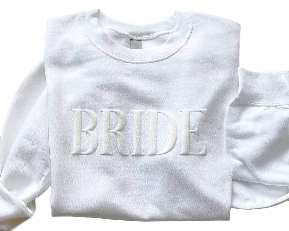 Bride Sweathirt, Bride 3d Puffy Vinyl Shirt, Engagement Gift, Future Mrs Sweatshirt, Bride to be ... | Amazon (US)
