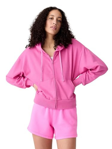 GAP Womens Full Zip Hoodie Standout Pink XXL | Amazon (US)