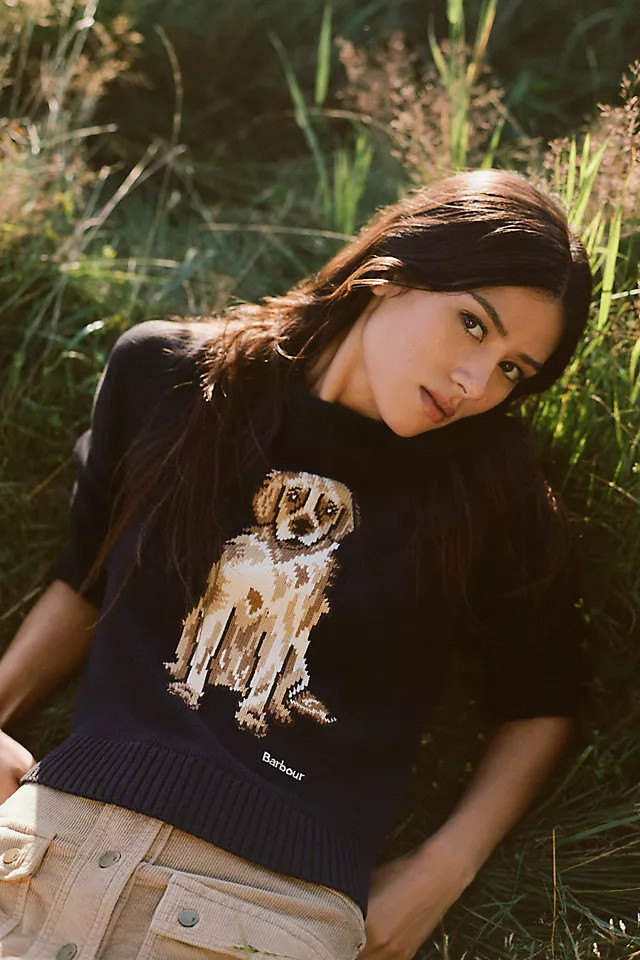 Barbour x Anthropologie Lara 100% Cotton Sweater | Anthropologie (US)